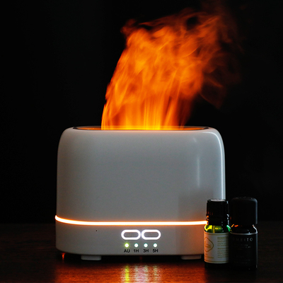 OEM Automatically Power Off 200ml Essential Oil Diffuser With Flame Night Light