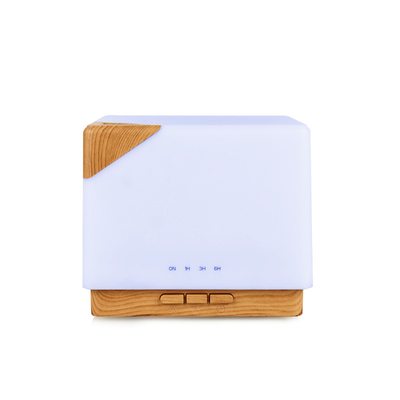 7 LED Light Colors Wood Grain Aroma Diffuser With Auto Off Safety Switch