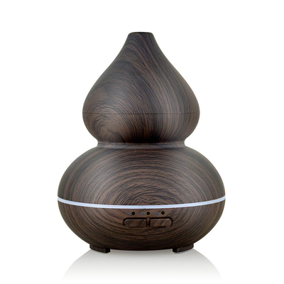 150ml Portable Gourd Design Wood Grain Humidifier Waterless With 7 Colors Lights